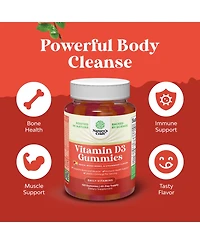 Nature's Craft Vitamin D3 Gummies Vitamin D Gummies for Adults with Vitamin D3 2000IU per Serving Bone Muscle and Immune Support 120 Count
