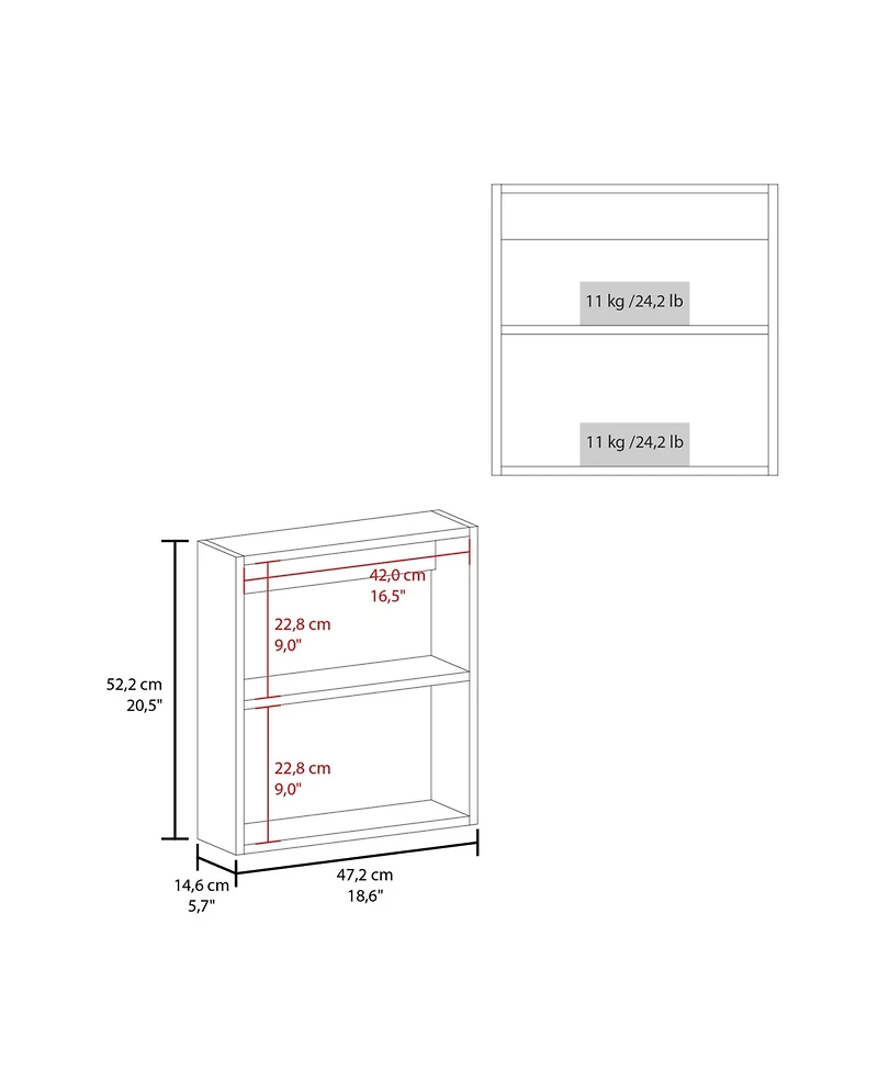 Fm Furniture Payson medicine cabinet in melamine with mirror included
