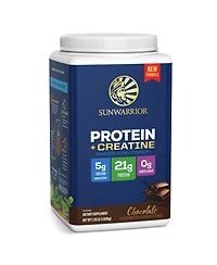 Sunwarrior Warrior Blend Protein Powder with Creatine, Chocolate, 25 Servings