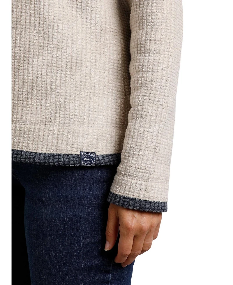 Weird Fish Women's Beye 1/4 Zip Grid Fleece