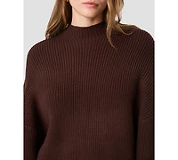 French Connection Women's Babysoft Rib Mock Neck Relaxed-Fit Long-Sleeve Pullover