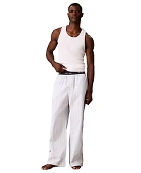 Calvin Klein Men's Cotton Poplin Script Regular-Fit Pajama Pants
