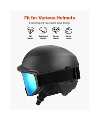 Zeny Ski Goggles, Cylindrical Lens with Revo Coating, Otg Anti fog Snow Goggles for Men Women Youth