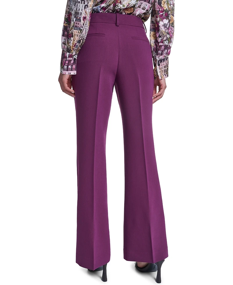 Karl Lagerfeld Paris Women's Wide-Leg Mid-Rise Pants