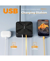 Tessan 11-in-1 Power Strip, 8 Ac Outlets + 3 Usb Ports, 20W Usb-c, 900J Surge Protection, 6 ft Cord for Home and Office