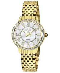 GV2 Women's Astor Iii Swiss Quartz Ip Gold Stainless Steel Bracelet Diamond Watch