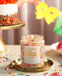 Lovery Birthday Candle Gift Set, 7oz Scented Decorated Happy Birthday Candles
