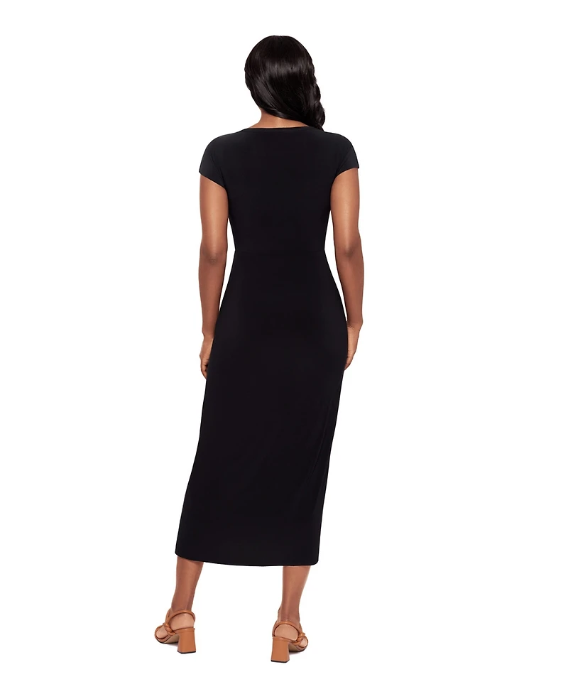 Body by Miraclesuit Women's Loki Shaping Scoop Neck Wrap Midi Dress