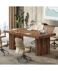 Tribesigns 63" Office Desk, Modern Home Office Computer Desk,Writing