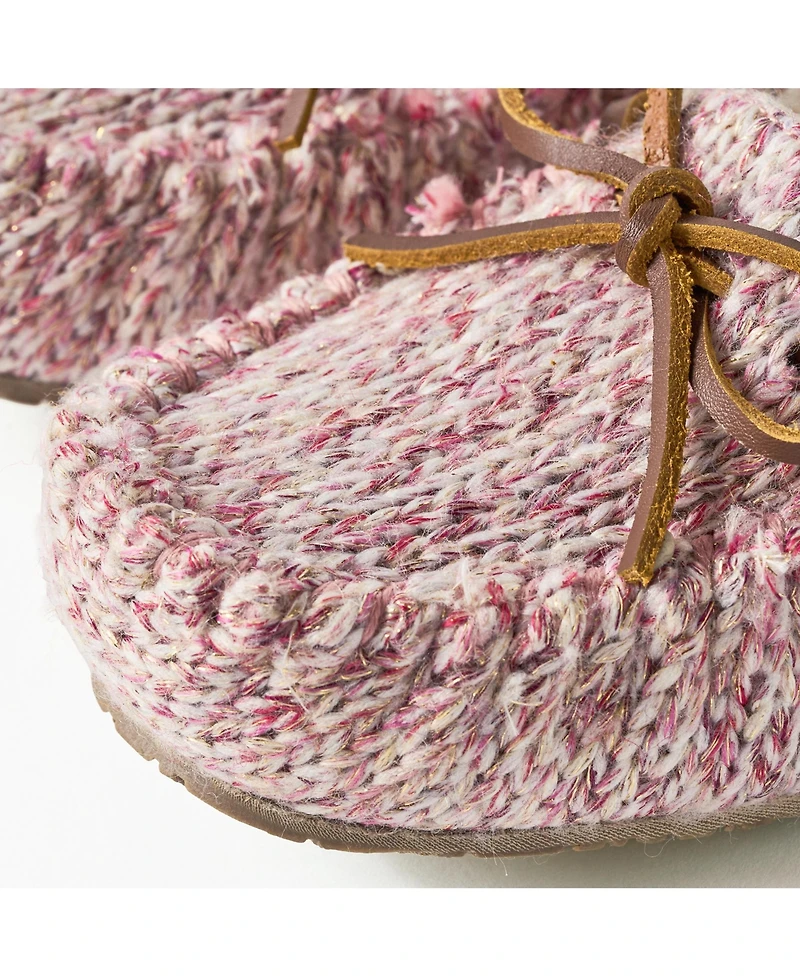 Minnetonka Women's Comfy Moc Sparkle Knit Slippers