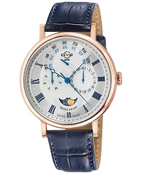 GV2 by Gevril Men's Swiss Made Maestro Swiss Quartz Italian Leather Strap Watch
