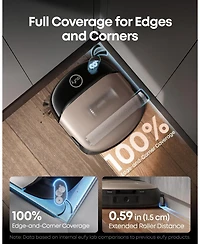eufy Robot Vacuum Omni S2 + Auto Refill and Drainage System,99.99% Germ Removal,30,000 Pa Fade-Free Suction