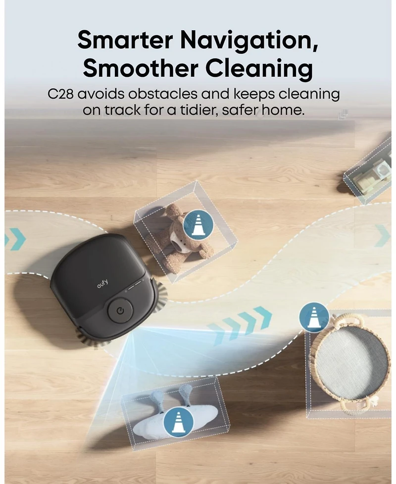 eufy Robot Vacuum Omni C28 and Dust bags, 15,000 Pa Suction,HydroJet Self Clean Roller Mop,Zero-Tangle for Pet Hair