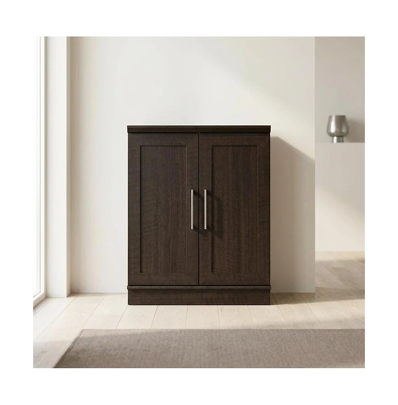 Bison Office Storage Cabinet in Dakota Oak Finish for versatile home organization