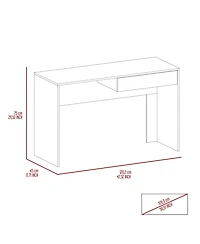 Fm Furniture Oslo Computer Desk with Two Drawers and Storage