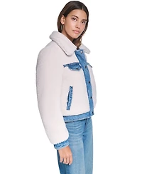 Levi's Women's Denim Sherpa Quilted-Lined Jacket
