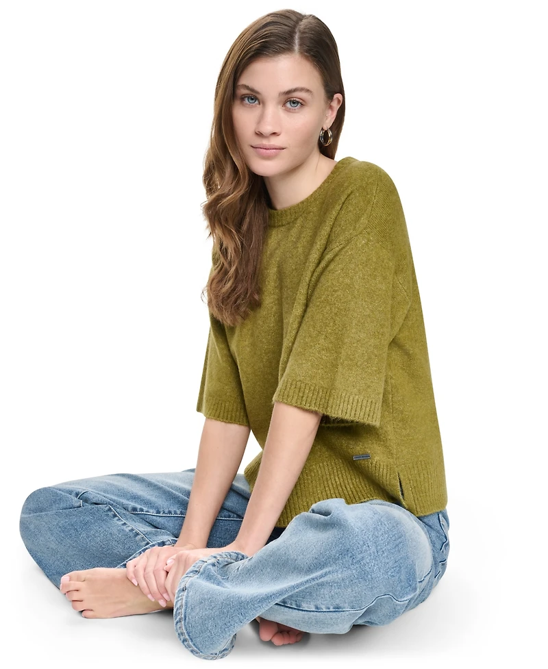 Dkny Jeans Petite Short-Sleeve Pullover Sweater