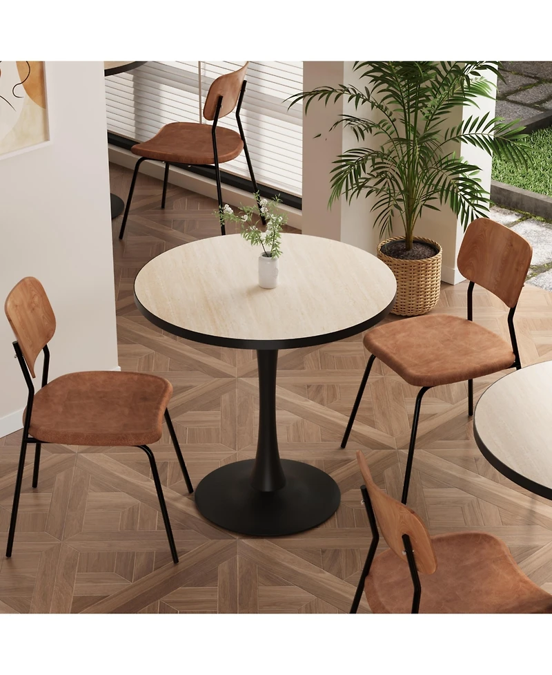 Unho Leisure Marble Dining Table Modern Dining Room Table Round Coffee Table