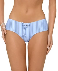 Edikted Women's Blonca Striped Boyshort Bikini Bottom