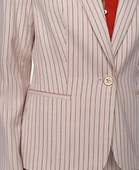 Tommy Hilfiger Women's Pinstripe One-Button Blazer