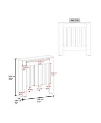 Fm Furniture Rio Radiator Cover with Storage, Space,Saving Design