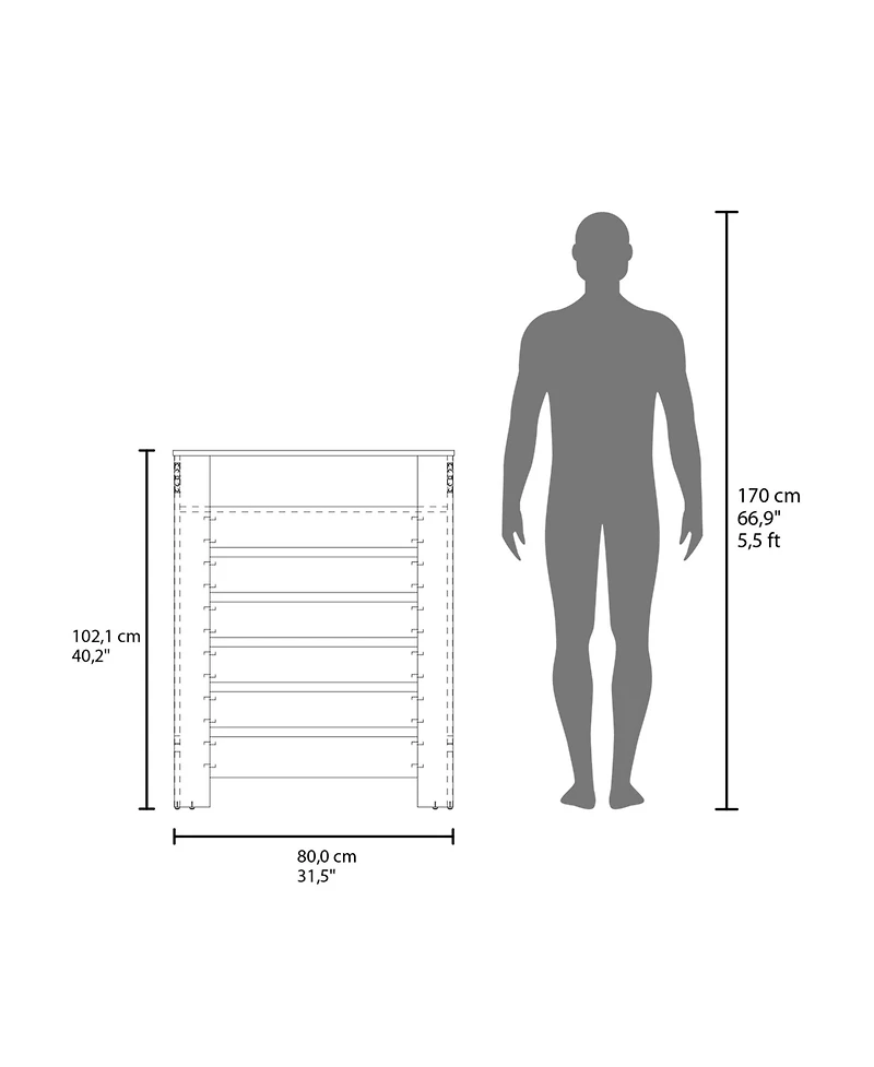 Fm Furniture Risk Radiator Cover with Storage, Space,Saving Design