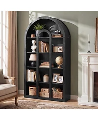 Tribesigns 71" Tall Bookshelf,5-Tier Arched Bookcase with Open Shelves