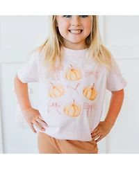 Sweet Wink Toddler Girls Coquette Pumpkin Short Sleeve T-Shirt