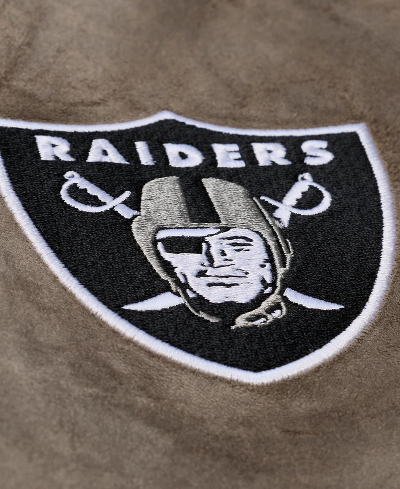 Mitchell & Ness Women's Tan Oakland Raiders Full-Snap Varsity Jacket