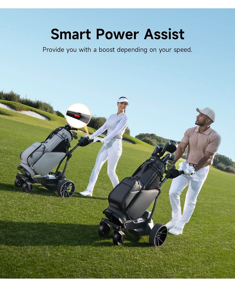 Navee Birdie 3 Electric Golf Push Cart, 36 Hole Max Range, Dual Motor Assist, 9 Speeds, Remote Control, Foldable