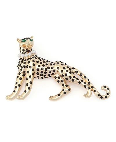 Betsey Johnson Faux-Stone Leopard Brooch