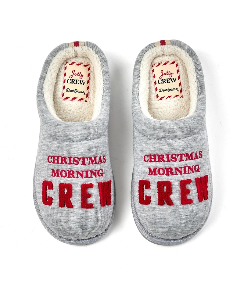 Dearfoams Women's Christmas Morning Crew Slippers
