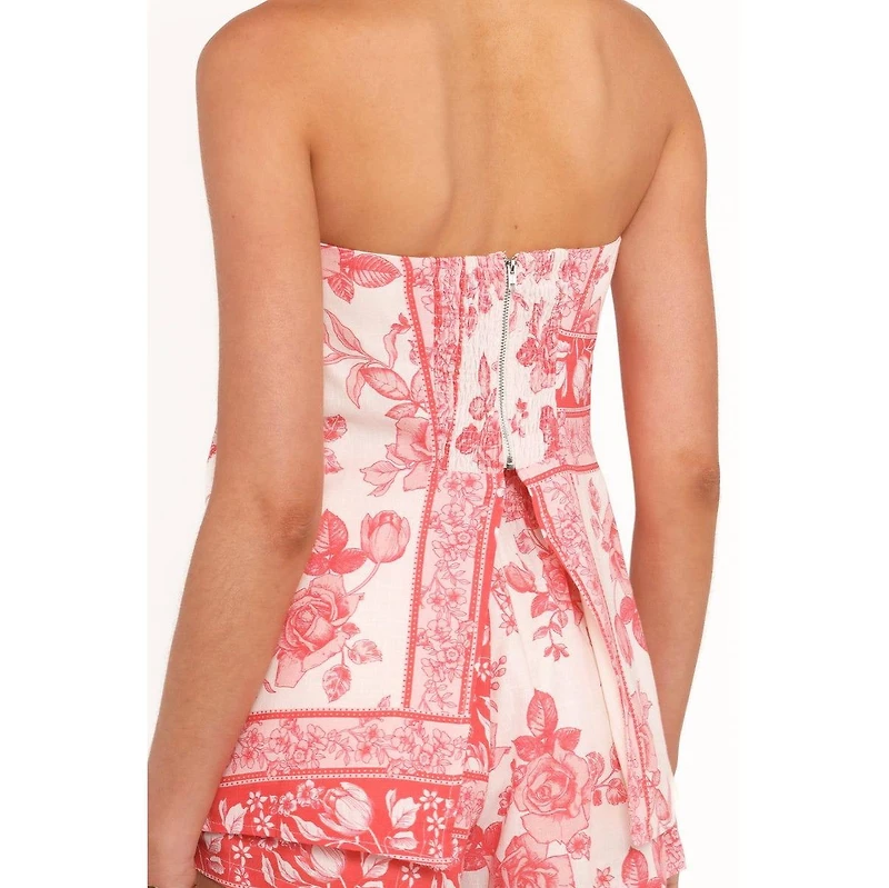 Petal and Pup Women's Rosemarie Strapless Floral Linen-Blend Tube Top