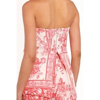 Petal and Pup Women's Rosemarie Strapless Floral Linen-Blend Tube Top