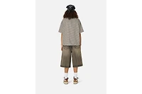 Aelfric Eden Women's Short-Sleeve Plaid Embroidered Button-Down Shirt