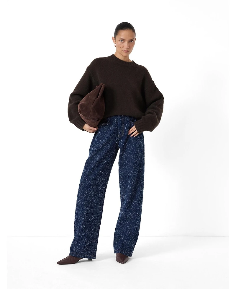 Hush Women's Saskia Textured Straight-Leg Jeans