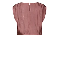 City Chic Plus Camilla Drawstring Hem Detail Gathered Shoulder Top