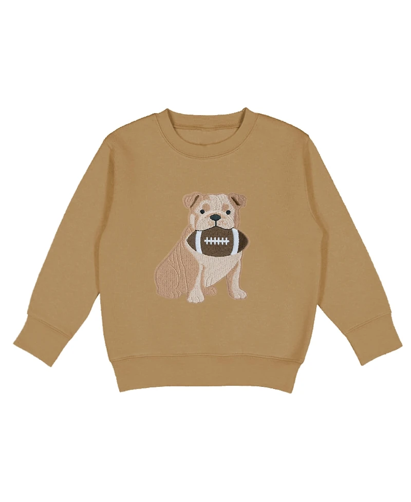 Sweet Wink Little Boys Bulldog Football Patch Sweatshirt
