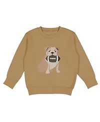 Sweet Wink Little Boys Bulldog Football Patch Sweatshirt