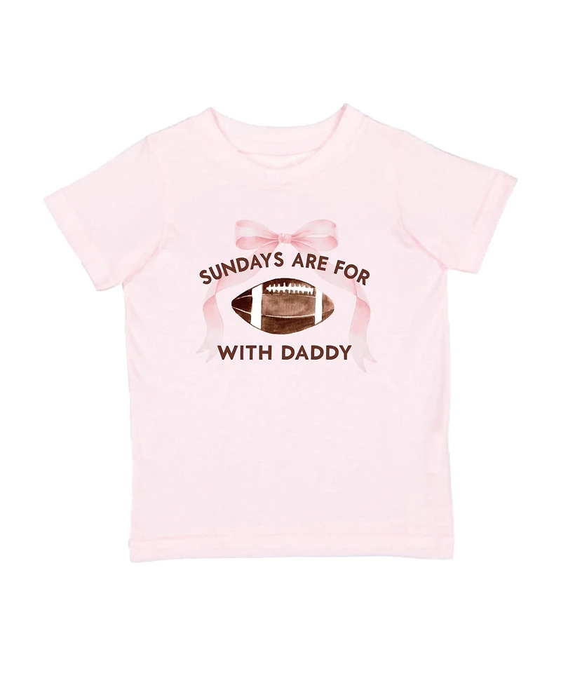 Sweet Wink Little Girls Sundays Are For Football Short Sleeve T-Shirt