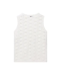 Mint Velvet Women's Sleeveless V-Neck Crochet Top