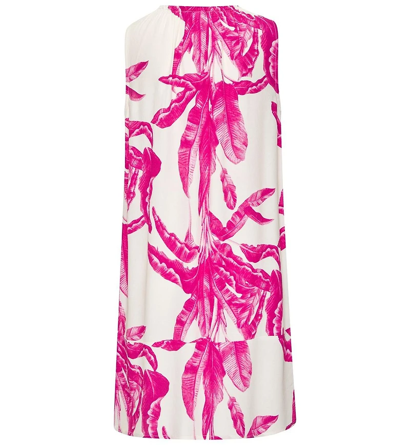Lascana Women's Tropical-Print Sleeveless Shift Dress