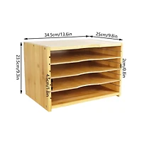 Danrong Adjustable Shelf Desktop File Organizer Paper Sorter Storage Tray