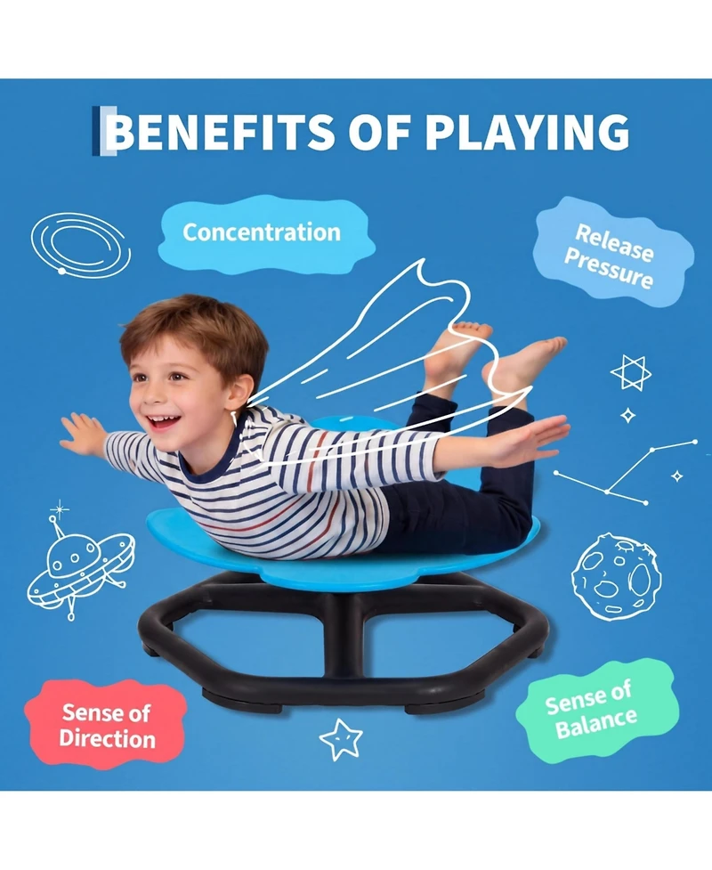 homfan Sensory Swivel Chair, Non-Slip Spinning Seat for Autism, Adhd, Sensory Needs, Boosts Balance and Coordination