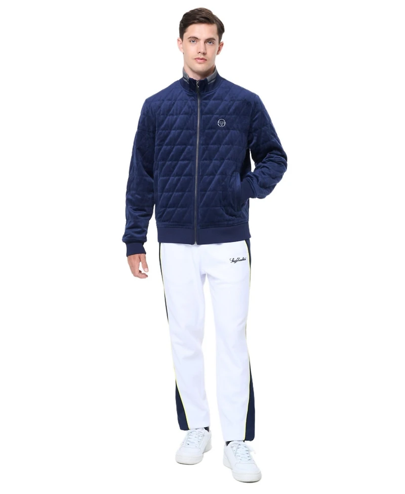 Sergio Tacchini Men's Redi Quilted Velour Bomber Jacket