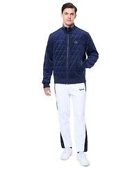 Sergio Tacchini Men's Redi Quilted Velour Bomber Jacket