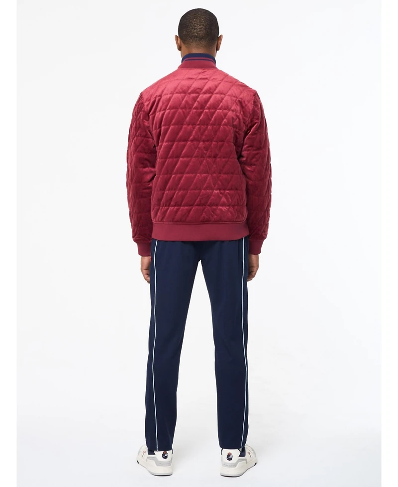 Sergio Tacchini Men's Redi Quilted Velour Bomber Jacket