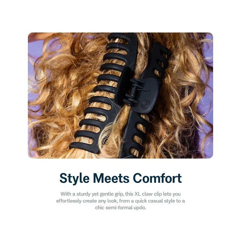 Gimme Beauty Xl Barrel Claw Clip for Thick Hair Double Row Holder for Maximum Volume Large Non-Slip Accessory Trendy Hair Care Essential