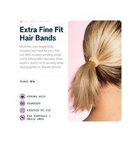 Gimme Beauty X-Fine Hair Bands Slim Fit Elastic Ties for Extra Fine Hair 20 Pack