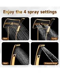 Cyqbd 2.5 Gallon Dual Shower Head Handheld High Rainfall Hose Brushed